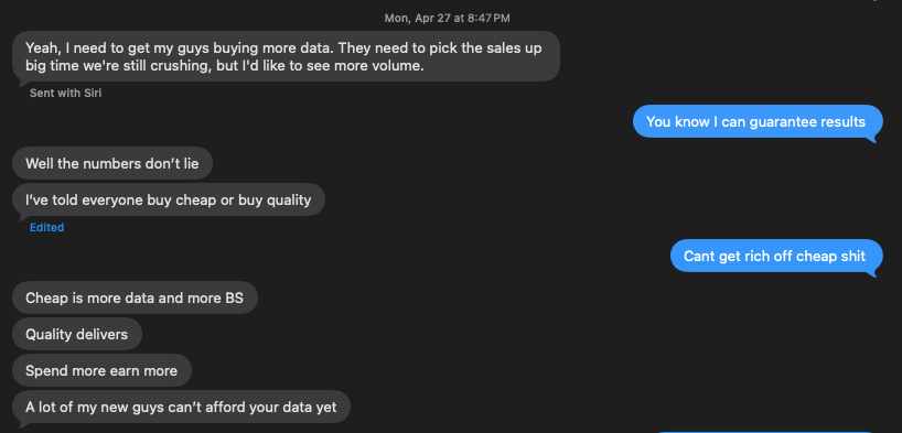 Client feedback screenshot 2